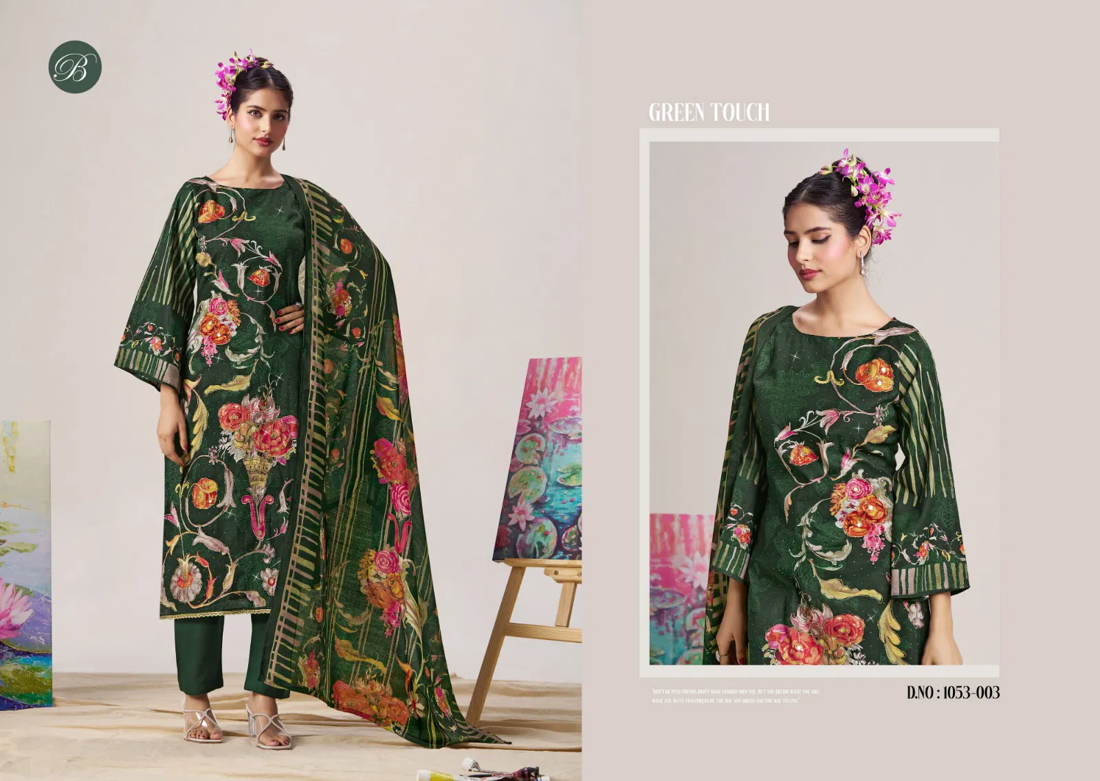 Zubeda By Belliza Pure Cotton Digital Printed Dress Material Orders In India